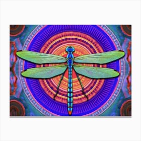 Dragonfly Eastern Pondhawk Colourful 4 Canvas Print