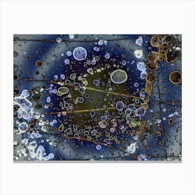 Blue Raindrops Abstraction Canvas Print
