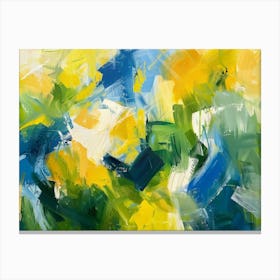 Abstract Of Yellow And Blue Canvas Print