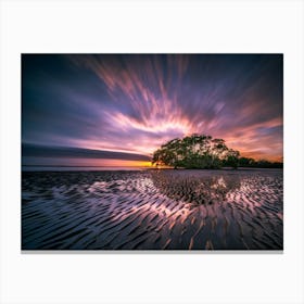 Sunset On The Beach Canvas Print