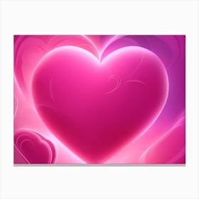 A Glowing Pink Heart Vibrant Horizontal Composition 71 Canvas Print