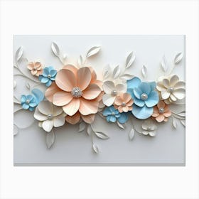 Paper Flower Wall Art 14 Canvas Print