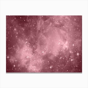 Pink Shade Galaxy Space Background Canvas Print