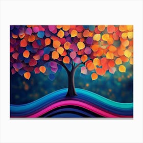 Colorful Tree 7 Canvas Print