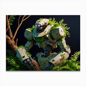 Robot In The Forest 1 Canvas Print