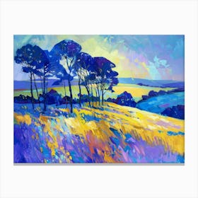 Blue Sky With Purple Trees Canvas Print