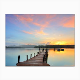 Sunning Sunset View Canvas Print