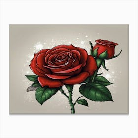 Rose Tattoo 1 Canvas Print