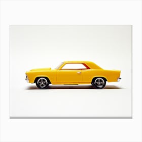 Toy Car 68 Chevy Nova Yellow Canvas Print