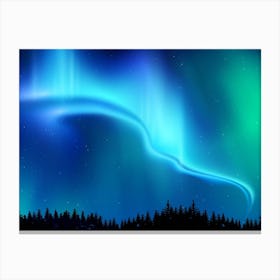 Aurora neon landscape #7 Canvas Print