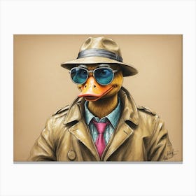 Duck In A Suit 2 Canvas Print