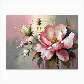 Peony Painting Canvas Print