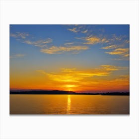 Sunset Over The Lake 8 Canvas Print