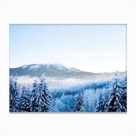 An Abstract Winter Landscape Under A Bright Sunny Sky Freshly Fallen Snow Draping White Iced Trees 2 1 Canvas Print