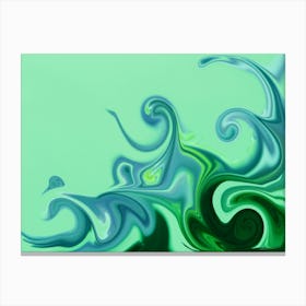 Abstract Wave Pattern In Blue 1 Canvas Print