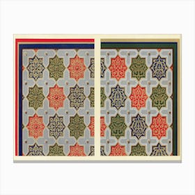 Arabic Art Pattern, Emile Prisses D’Avennes, La Decoration Arabe, Digitally Enhanced Lithograph From Own9 Canvas Print