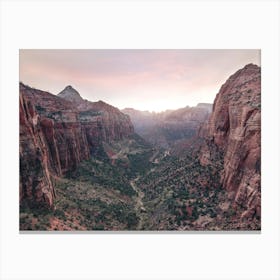 Sunrise In Zion National Park Canvas Print