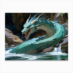 Blue Dragon 2 Canvas Print