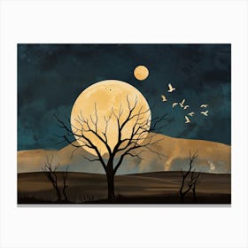 Full Moon In The Sky 3 Canvas Print