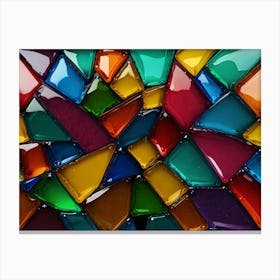 Colorful Glass Mosaic Canvas Print