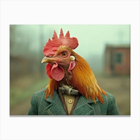 Absurd Bestiary: From Minimalism to Political Satire.Rooster 1 Canvas Print