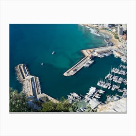 Aerial view of Calpe marina Canvas Print