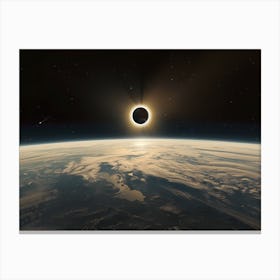 Eclipse From Space Canvas Print