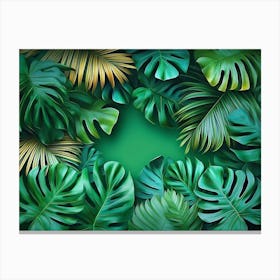 Tropical Leaves Background 2 Canvas Print