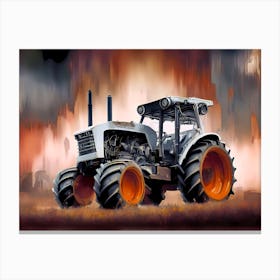 Tractor In The Field Canvas Print