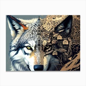 Wolf Painting 32 Canvas Print