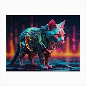 Cyber Cat 3 Canvas Print