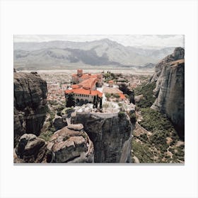 Meteora, Monestary Of Heights 3 Canvas Print