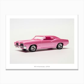 Toy Car 67 Pontiac Gto Pink Poster Canvas Print