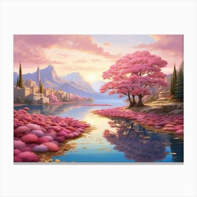Blossom Lake Canvas Print
