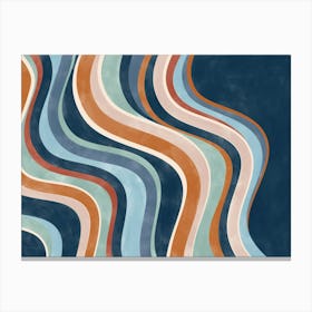 Abstract Wavy Lines Canvas Print