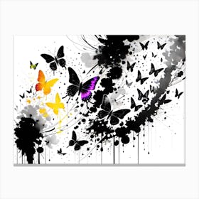 Abstract Butterflies Canvas Print