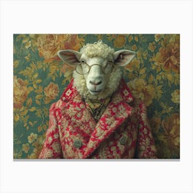 Absurd Bestiary: From Minimalism to Political Satire. Sheep In A Coat Canvas Print