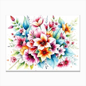 Watercolor Flowers 18 Canvas Print