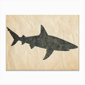 Cookiecutter Shark Silhouette 3 Canvas Print