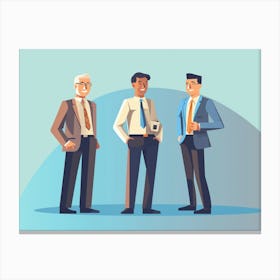 Three Businessmen Canvas Print