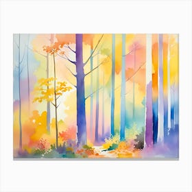 Watercolor Of A Forest 2 Canvas Print