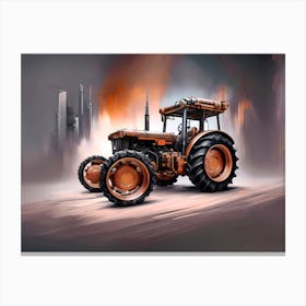 Tractor In The City 1 Canvas Print