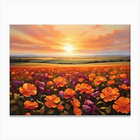 Poppies At Sunset 2 Canvas Print