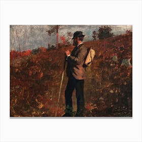 Man With A Knapsack (1873), Winslow Homer Canvas Print