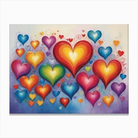 Hearts Of Love Canvas Print