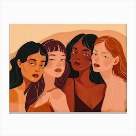 Illustration Of Women 1 Canvas Print