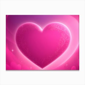 A Glowing Pink Heart Vibrant Horizontal Composition 82 Canvas Print