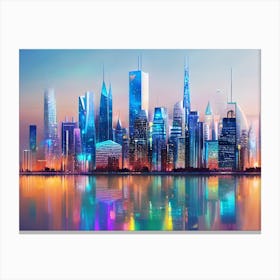 Futuristic Cityscape 61 Canvas Print