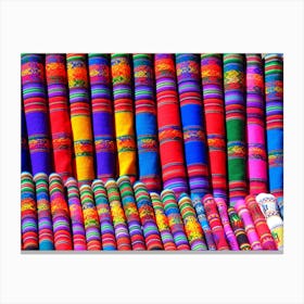 Substances Colorful Towels Scarf Canvas Print