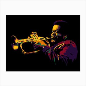 Donald Byrd Jazz Trumpeter Colorful Canvas Print